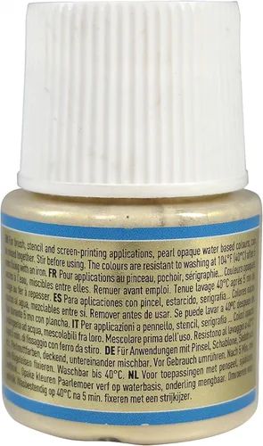 Miniatura 3 de Pebeo Setacolor - Pintura para tela (opaca, 45 ml), color dorado perla