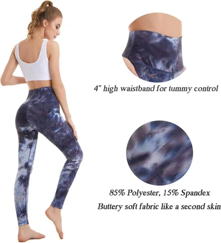 Miniatura 3 de iniber Pantalones de yoga de cintura alta con bolsillos para mujer, elásticos en 4 direcciones, suaves, para correr, entrenamiento, pantalones