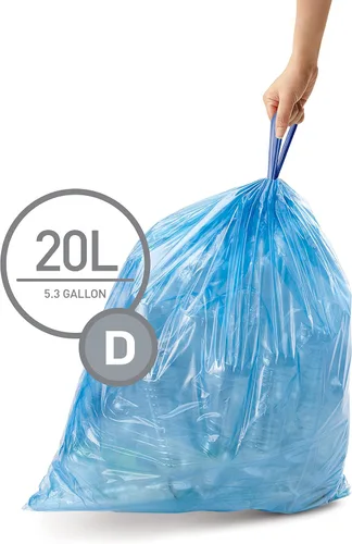 Miniatura 2 de simplehuman Code D 60 unidades, Bolsas de basura con cordón de ajuste personalizadas genuinas, Bolsas de basura con cordón en paquetes