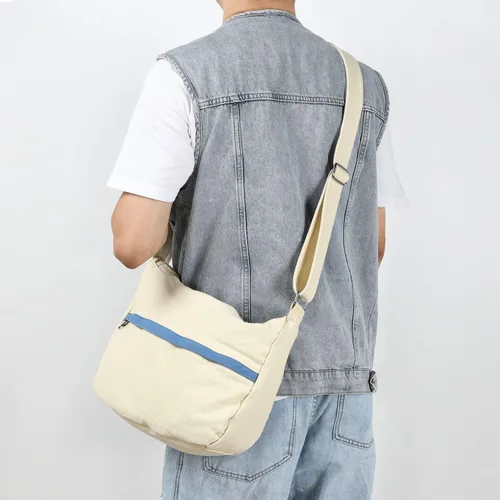 Miniatura 6 de WantGor Bolso cruzado de lona para mujeres y hombres, bolso grande de hombro, bolso de mano de trabajo, bolso casual