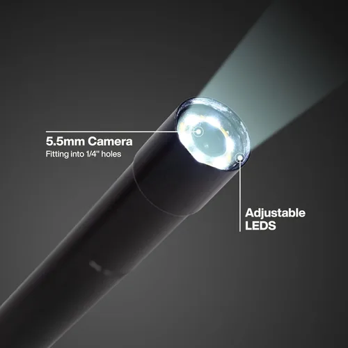 Miniatura 4 de Klein Tools ET21 Boroscopio WiFi con luz, cámara de inspección para iPhone y Android, cámara impermeable, IP67 clasificada, iluminación LED ajustable