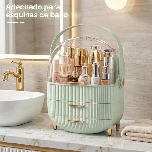 Miniatura 5 de Organizador de maquillaje para el cuidado de la piel, vitrinas de cosméticos con cubierta transparente, organizadores de cuidado de la piel