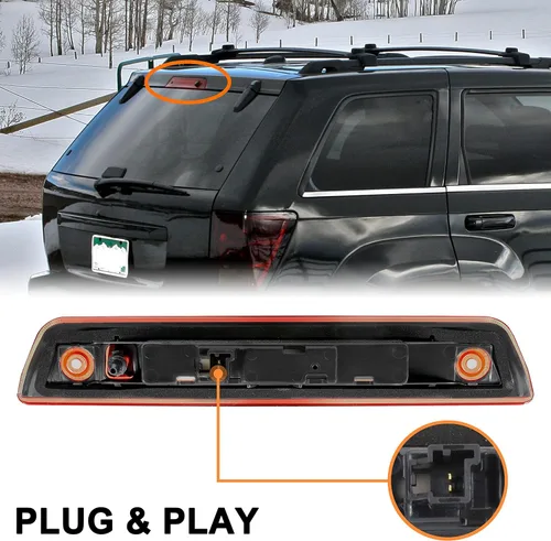 Miniatura 5 de Tercera luz de freno LED para Jeep Grand Cherokee 2005-2010, montaje de luz de freno central trasera para accesorios Jeep Grand Cherokee 2005-2010