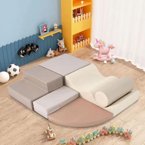 Miniatura 7 de Merax Juguetes de escalada para niños pequeños, juego de escalada y gateo suave para interiores, bloques de espuma suave para escalar, gatear, 6