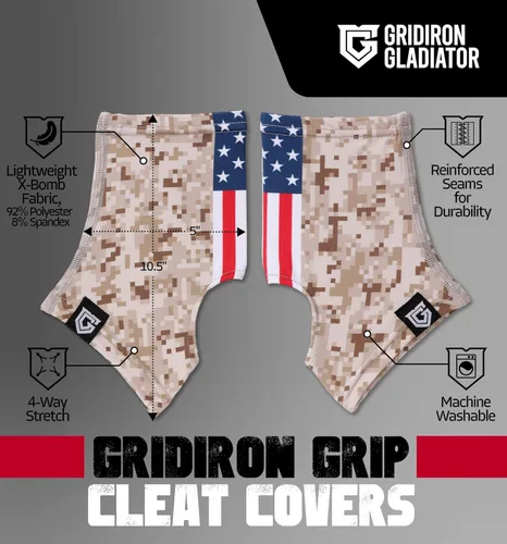 Miniatura 3 de GridIron Gladiator - Polainas de fútbol americano - Fundas para tacos de fútbol, béisbol y sóftbol