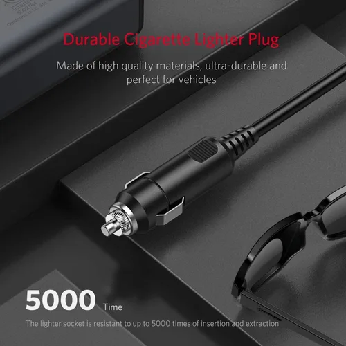 Miniatura 7 de BESTEK Inversor de corriente de 150 W, convertidor de corriente CC de 12 V a 110 V CA, adaptador de coche USB dual de 4.2 A, diseño más delgado