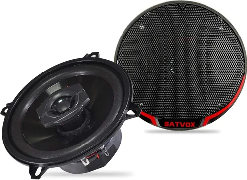 BATVOX CS501 200 vatios 5.25 pulgadas, 2 vías, 4 ohmios de impedancia y tweeter piezoeléctrico para altavoces coaxiales de audio de coche premium,