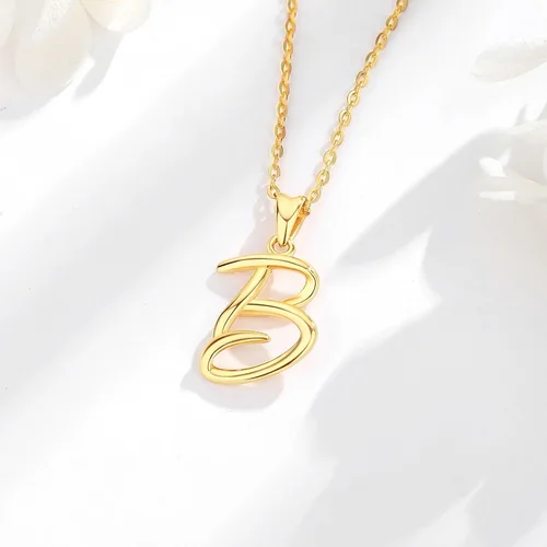 Miniatura 123 de EUDORA Collares de plata esterlina con inicial para mujer, regalos clásicos de 26 letras sin cuello para niñas, hermana, madre hija, cadena de 18