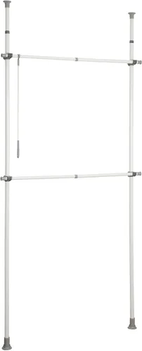 Miniatura 14 de WENKO Perchero de acero ajustable, blanco, 64.6-84.7 x 65-118.1 x 15