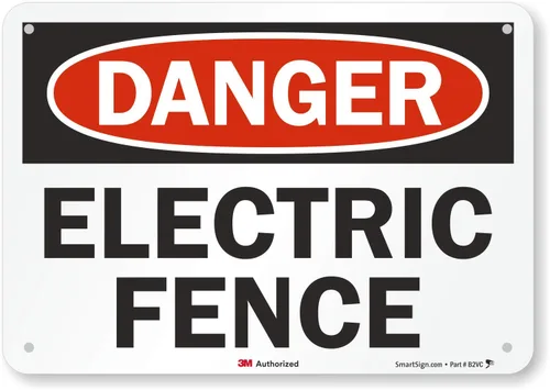 Miniatura 4 de SmartSign Letrero de "peligro - valla eléctrica" 10 x 14 pulgadas, aluminio reflectante de grado de ingeniero 3M