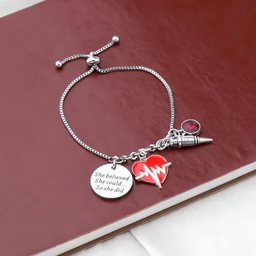 Miniatura 5 de PLITI Pulsera flebotomista Regalo de graduación de técnico de flebotomía She Believed She Could So She Did