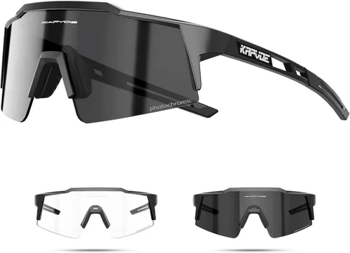 Miniatura 10 de KAPVOE Gafas de ciclismo fotocromáticas MTB Gafas de sol transparentes para bicicleta de montaña, gafas de transición, deportes de béisbol y correr