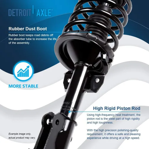 Miniatura 5 de Detroit Axle - Kit de 4 brazos de control delanteros para Ford Mustang 05-10, 2 brazos de control inferiores, 2 puntales 2005 2006 2007 2008 2009