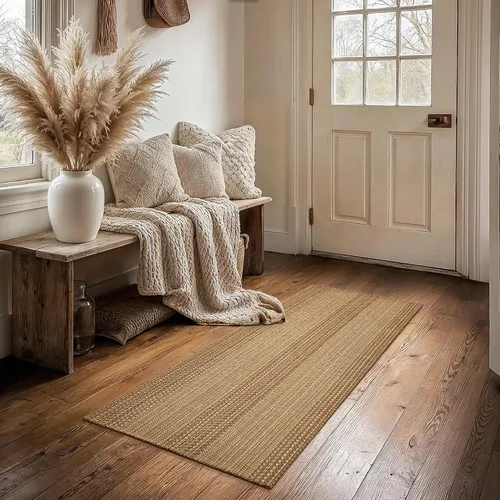 Miniatura 25 de MatEssenz Alfombrillas de cocina de 20 x 30 pulgadas para piso, alfombras de cocina tejidas, lavables a máquina, estilo bohemio, antideslizantes