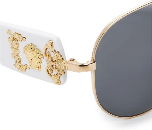 Miniatura 10 de Versace Gafas de sol Hombre Montura Dorada, Lentes Gris Oscuro, 0MM