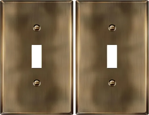 Miniatura 31 de LIDER Placa de Pared de Metal para Interruptor de Luz de Palanca, Cubierta de Interruptor de Acero Inoxidable, Resistente a la Corrosión