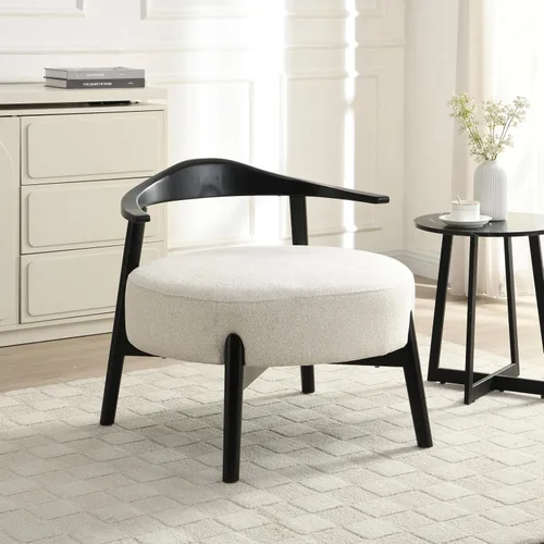 Christopher Knight Home Ipomoea - Silla decorativa de respaldo bajo, silla de sala de estar, silla cómoda para dormitorio, silla auxiliar de madera