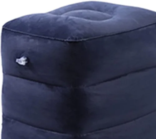 Miniatura 7 de Reposapiés inflable para viajes aéreos, almohada de viaje de altura ajustable para niños y adultos con 3 capas para avión, automóvil, autobús