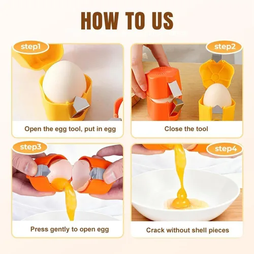 Miniatura 4 de 2 abridores de cáscaras de huevo, herramienta multifuncional para galletas de huevos de acero inoxidable 304, accesorio de cocina de mano para Rosa