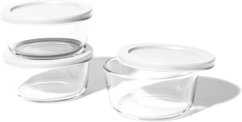 Miniatura 9 de Juego de 8 recipientes de vidrio para almacenamiento de alimentos (4 recipientes + 4 tapas sin BPA), 6.5 tazas, a prueba de fugas, aptos