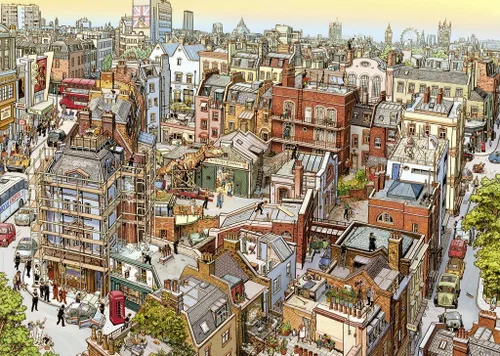 Miniatura 3 de Heye Nuevo para 2016 Sherlock and Co/Gobel/Knorr Triangular Puzzles (2000 piezas, multicolor)