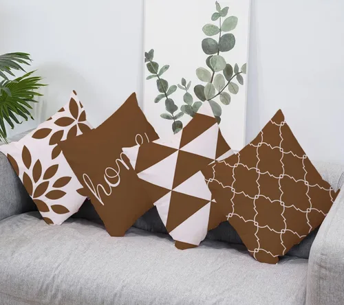 Miniatura 6 de Juego de 4 fundas de almohada decorativas de 18 x 18 pulgadas, fundas de almohada de sofá de 18 x 18 pulgadas, fundas de almohada cuadradas