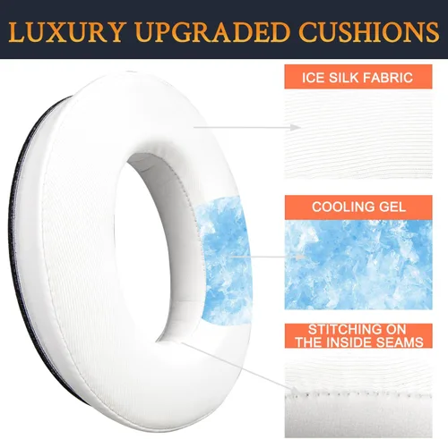 Miniatura 4 de SoloWIT Almohadillas de repuesto de gel refrigerante para auriculares Bose QuietComfort 35 (QC35) y Quiet Comfort 35 II (QC35 II), almohadillas