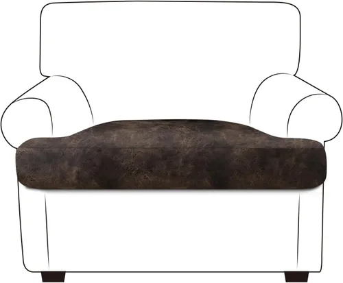 Miniatura 105 de ANARACHON Fundas de cojín de sofá con aspecto de cuero, juego de fundas de asiento de sofá, protector de muebles para sillón seccional, sofá biplaza