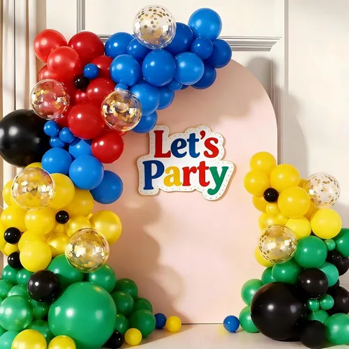 Miniatura 29 de Kit de arco de guirnalda de globos de béisbol, arco de globos azul marino y rojo nude con guante de béisbol, globos de aluminio para niños y niñas