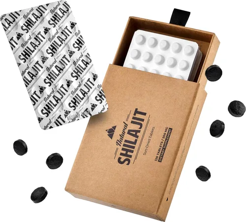 Miniatura 2 de Natural Shilajit Tabletas – 120 unidades, secado al sol 100% puro Shilajit para hombres y resina natural Shilajit – Shilajit para hombres y mujeres