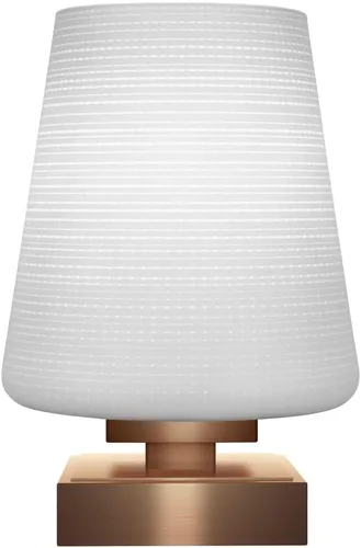 Miniatura 9 de Toltec Lighting Luna Accent - Lámpara de mesa, acabado grafito, cristal cuadrado de burbujas ahumadas de 3.5 pulgadas