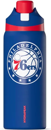 Miniatura 20 de Hydrapeak Botella de agua aislada con licencia oficial de la NBA Phoenix Suns Oasis de 32 onzas con tapa de botón y asa integrada, botella deportiva