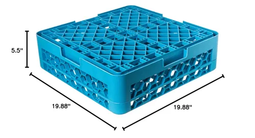 Miniatura 9 de Carlisle FoodService Products Opticlean - Estante para vasos de 16 compartimentos con 1 extensor para cocinas y restaurantes, plástico, 19.875 x