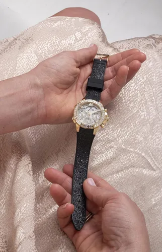 Miniatura 8 de GUESS 36mm Stainless Steel Watch with Baguette Crystals