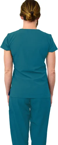 Miniatura 3 de Green Town Conjunto médico de enfermería GT 4FLEX para mujer, camiseta y pantalón, colores sólidos y estampados