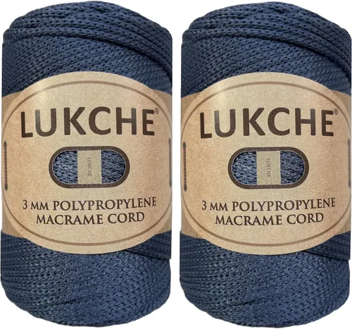 Miniatura 30 de Cordón de macramé de poliéster premium de 3 mm (134.72 metros), (250 g) 100% cuerda de macramé de polipropileno, hilo de crochet de macramé colorido