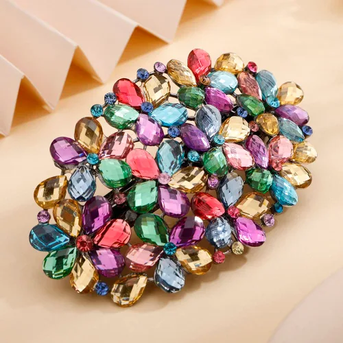 Aimimier Pinzas decorativas para el cabello con diamantes de imitación y flores, horquillas para el cabello, accesorios para el cabello de novia