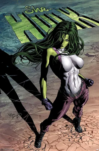 Miniatura 12 de Trends International Marvel Comics - Póster de pared She-Hulk #29, 22.375 x 34 pulgadas, versión enmarcada de madera de granero Versión enmarcada
