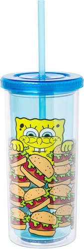 Miniatura 33 de Silver Buffalo Care Bears - Vaso alto de plástico iridiscente con diseño de estrellas arcoíris con tapa y pajilla, 20 onzas Care Bears iridiscentes