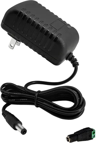 Fuente de alimentación de 12 voltios, adaptador de 2 amperios, transformador de CA/CC 100-240 50/60Hz a CC 12V 2Amp Cable adaptador de corriente,