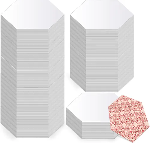 Miniatura 11 de 100 Formas Hexagonales de Papel para Piezas, Plantillas de Papel para Piezas, Plantillas de Acolchado para Uso en Proyectos de Acolchado, Costura
