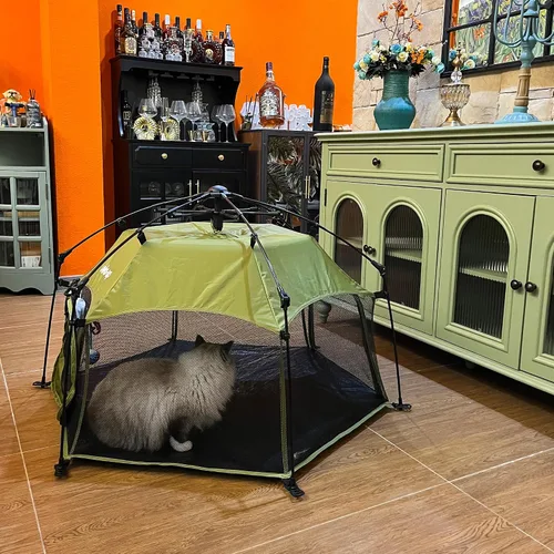 Miniatura 3 de Catio Outdoor Cat Enclosure Cat Tent with 2 Doors, Waterproof & Portable, Mesh Wall, Connectable to Play Tunnels,Indoor/Outdoor Cats Enclosed
