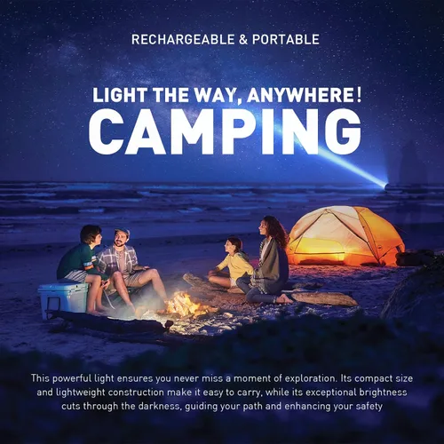 Miniatura 8 de GOODSMANN Foco recargable LED portátil de mano hasta 6000 lúmenes, IP67, impermeable, luz marina para senderismo, barco, camping, senderismo
