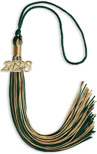 Miniatura 226 de Endea Graduation - Borla de doble color mixto con fecha dorada (negro/dorado antiguo, 2021)