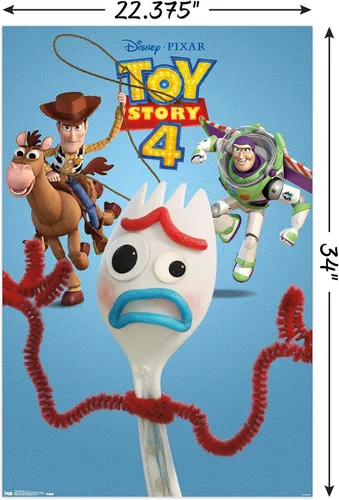Miniatura 3 de Trends International Disney Pixar Toy Story 4 - Póster de pared de trío, 22.375 x 34 pulgadas, paquete de póster y clip