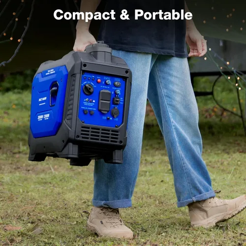 Miniatura 9 de BILT HARD Generador de gas de 2500 W, generador inversor silencioso de 4 tiempos de 80 cc con sensor de CO, listo para paralelo, receptáculo dúplex