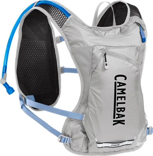 CamelBak Chase Race 4 - Chaleco de hidratación para ciclismo con depósito de 1.5 L, ajuste ligero para conducción de grava y resistencia, azul vapor
