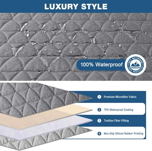 Miniatura 2 de TAOCOCO Funda para Sillón Reclinable 100% Impermeable - Funda para Sillón Reclinable con Gránulo Antideslizante, Fundas para Sillas Reclinables