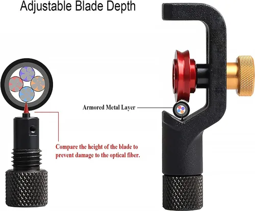 Miniatura 8 de Cuchillo Transversal de Pelado de Cable Blindado 4-10MM - Pelacables de Fibra Óptica FTTH Cortador de Cable de Fibra Blindado - Herramienta