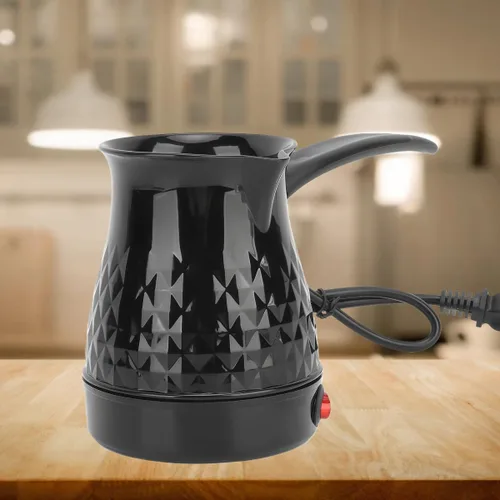 Miniatura 7 de Cafetera turca, cafetera turca eléctrica de 20.3 fl oz, máquina de café turco ABS y acero inoxidable con mango extraíble como accesorio